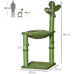 Игровой комплекс для кошек PawHut Сactus D30-451 (Green) Thumb