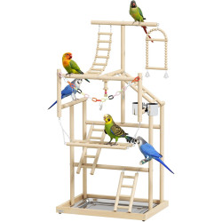Ansamblu de joaca pentru papagali PawHut D10-108V00ND (Wood) Thumb