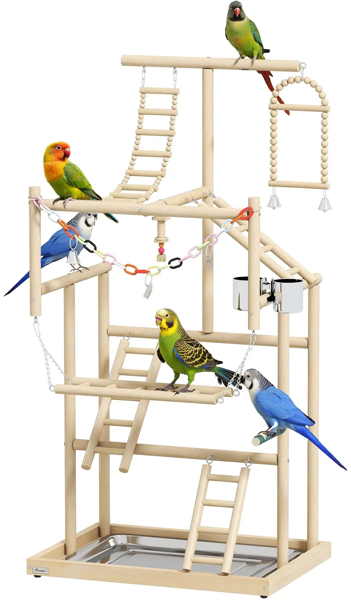 Ansamblu de joaca pentru papagali PawHut D10-108V00ND (Wood) - 3