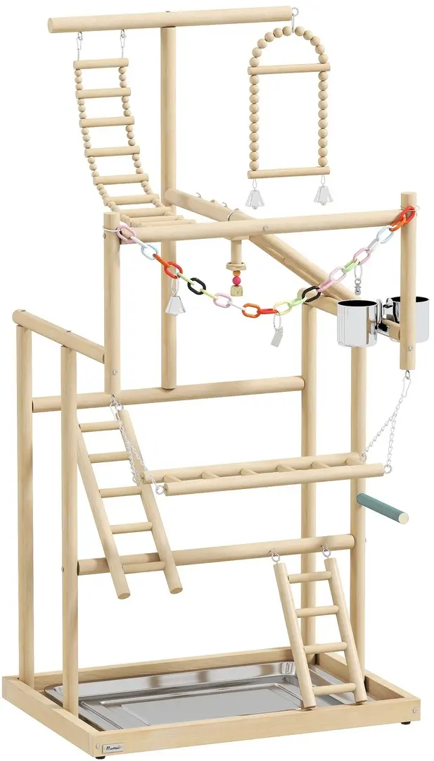 Ansamblu de joaca pentru papagali PawHut D10-108V00ND (Wood)