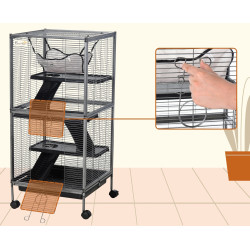 Cusca pentru rozatoare PawHut D51-153 (Grey/Black) Thumb