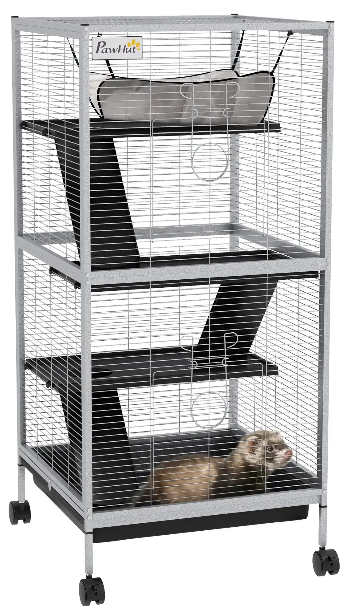 Cusca pentru rozatoare PawHut D51-153V00LG (Grey/Black) - 2