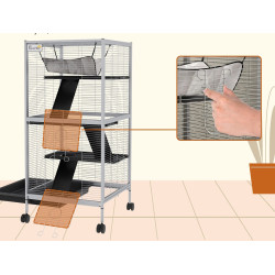 Cusca pentru rozatoare PawHut D51-153V00LG (Grey/Black) Thumb