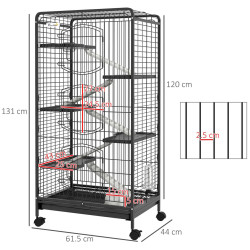 Cusca pentru rozatoare PawHut D51-158V01BK (Black) Thumb