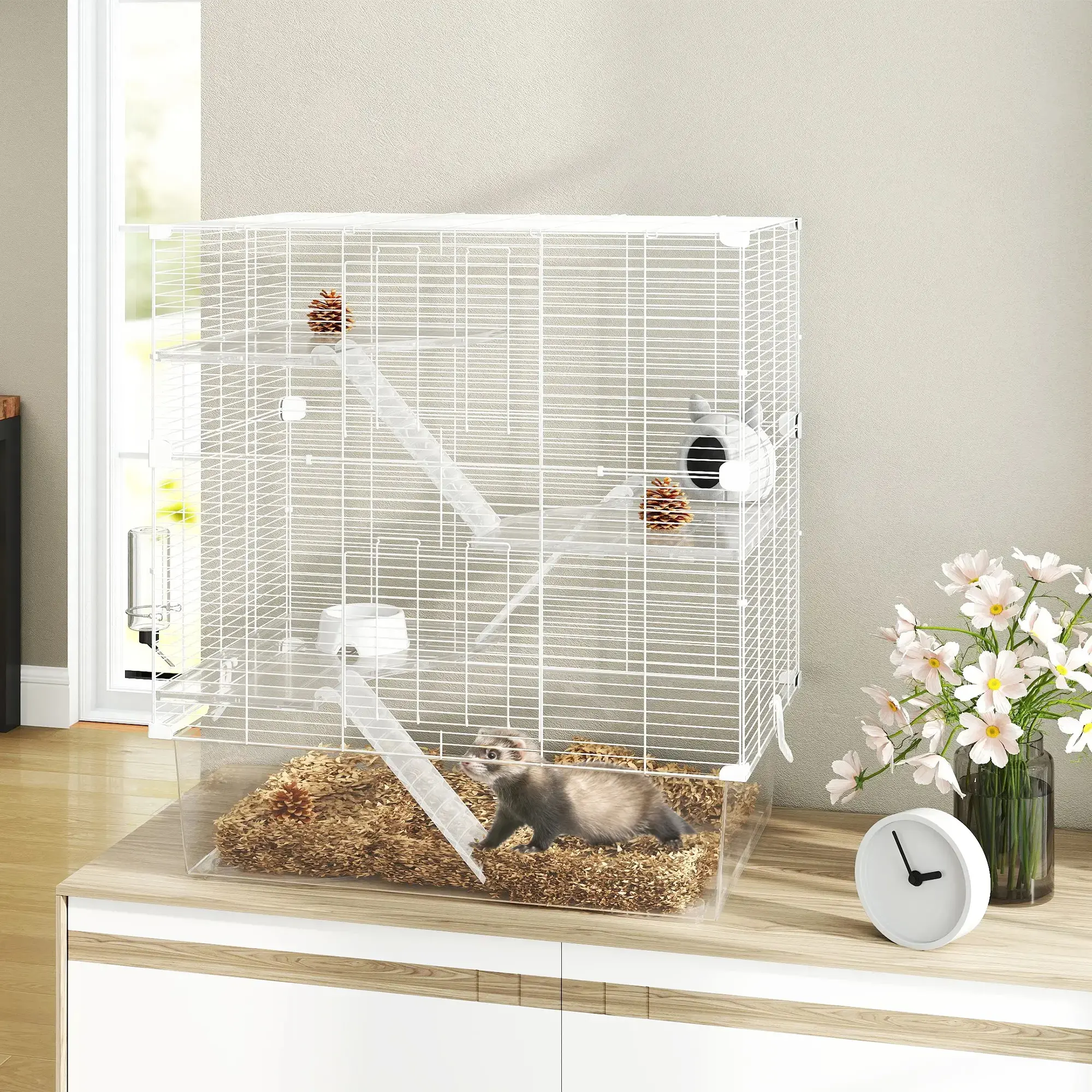 Клетка для грызунов PawHut D51-490V00WT (White) - 8