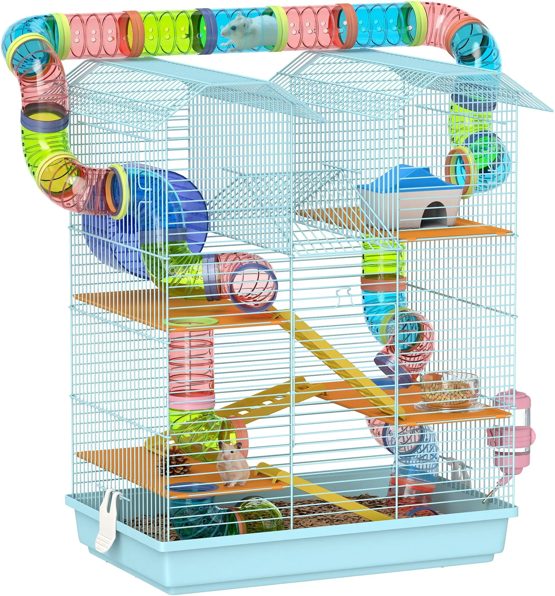 Cusca pentru hamsteri PawHut D51-162V00LB (Blue) - 2