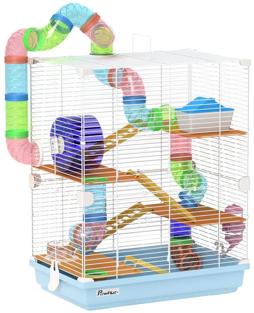 Клетка для хомяков PawHut D51-214V00LB (Light Blue/White)