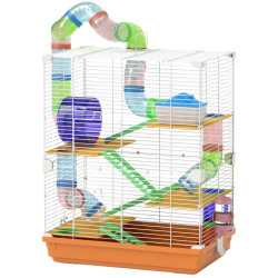 Cusca pentru hamsteri PawHut D51-214V00OG (Orange/White) Thumb