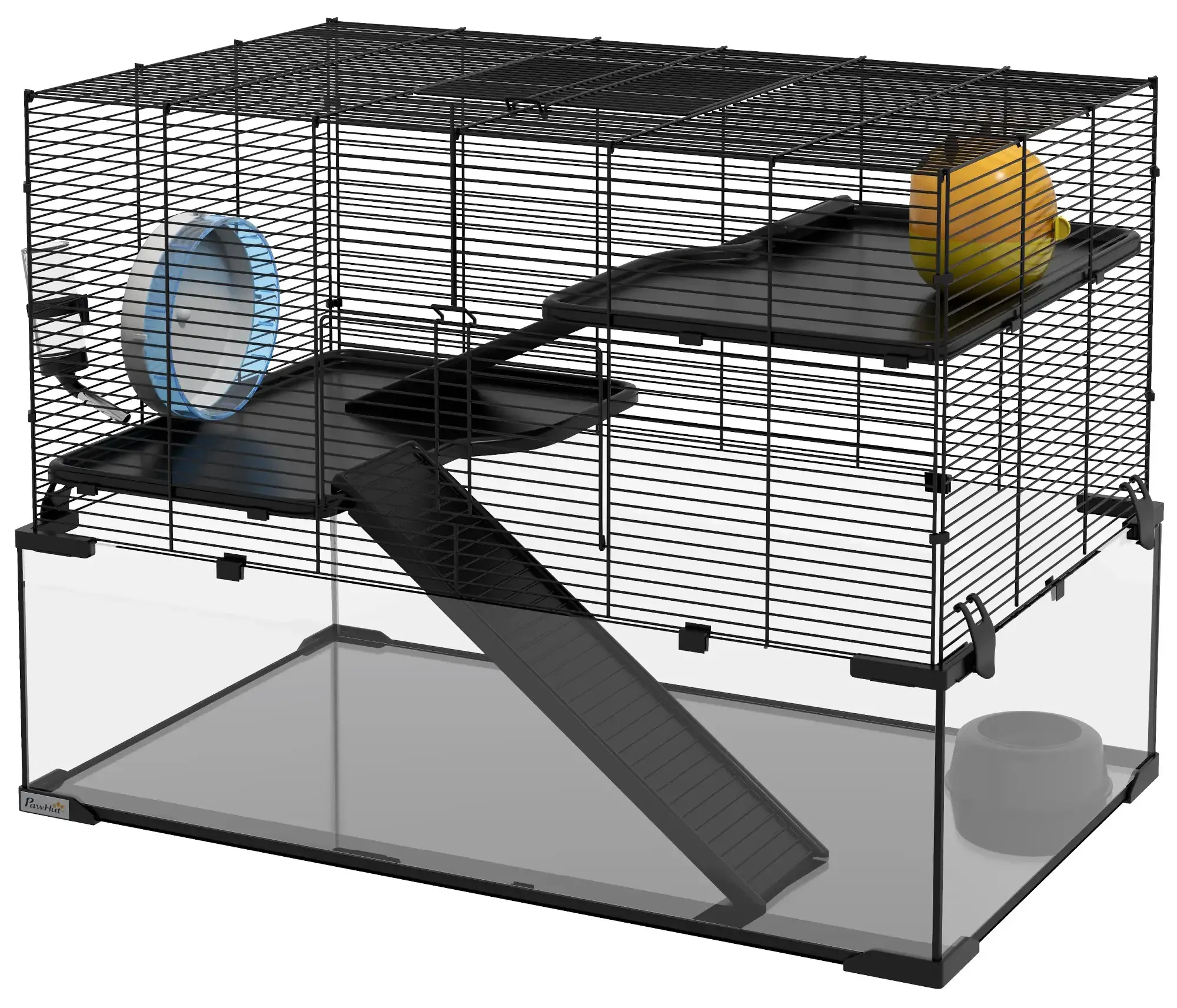 Cusca pentru hamsteri PawHut D51-374V01BK (Black) - 2
