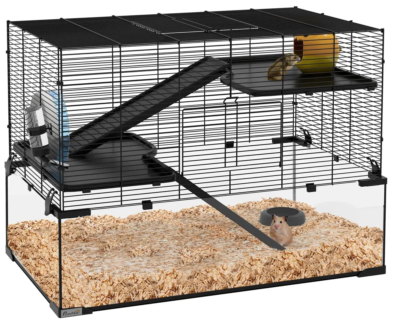 Cusca pentru hamsteri PawHut D51-374V01BK (Black)