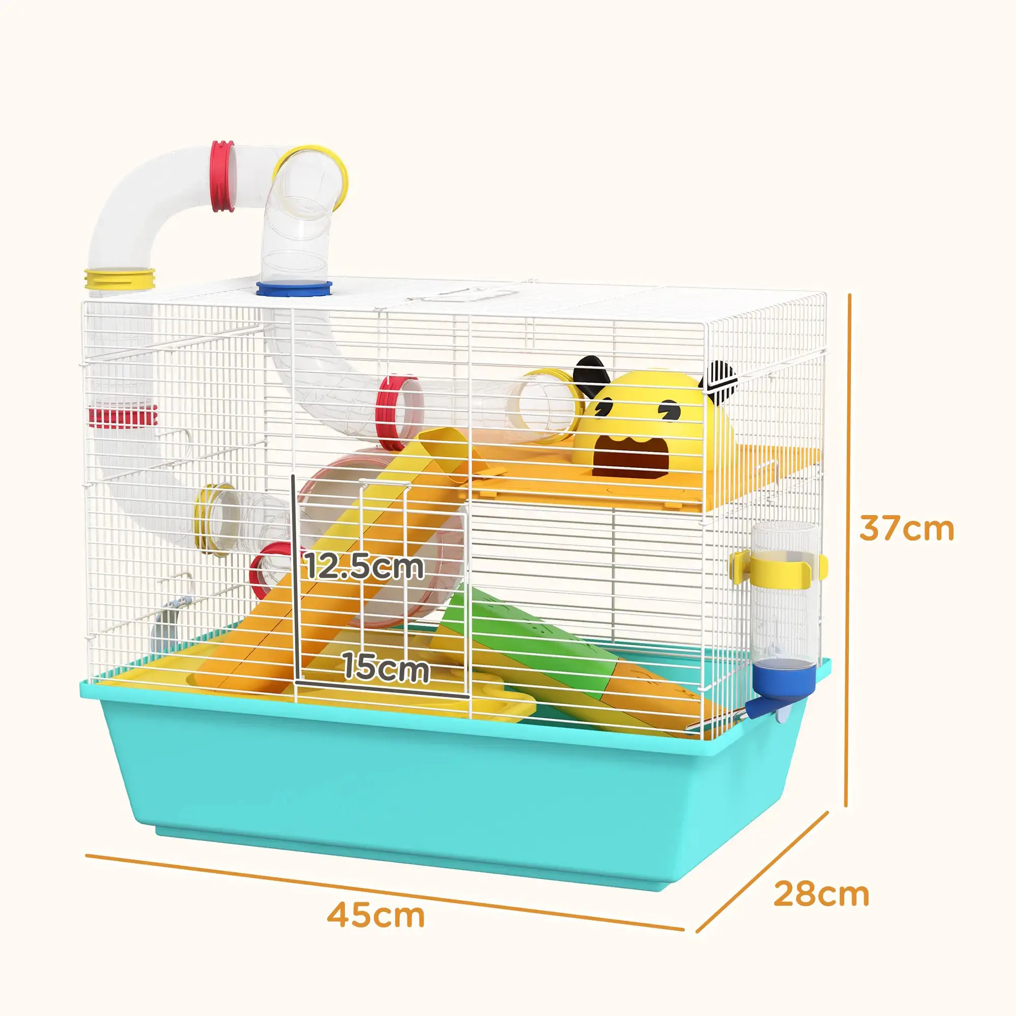 Cusca pentru hamsteri PawHut D51-419V00LB (Light Blue/White) - 4