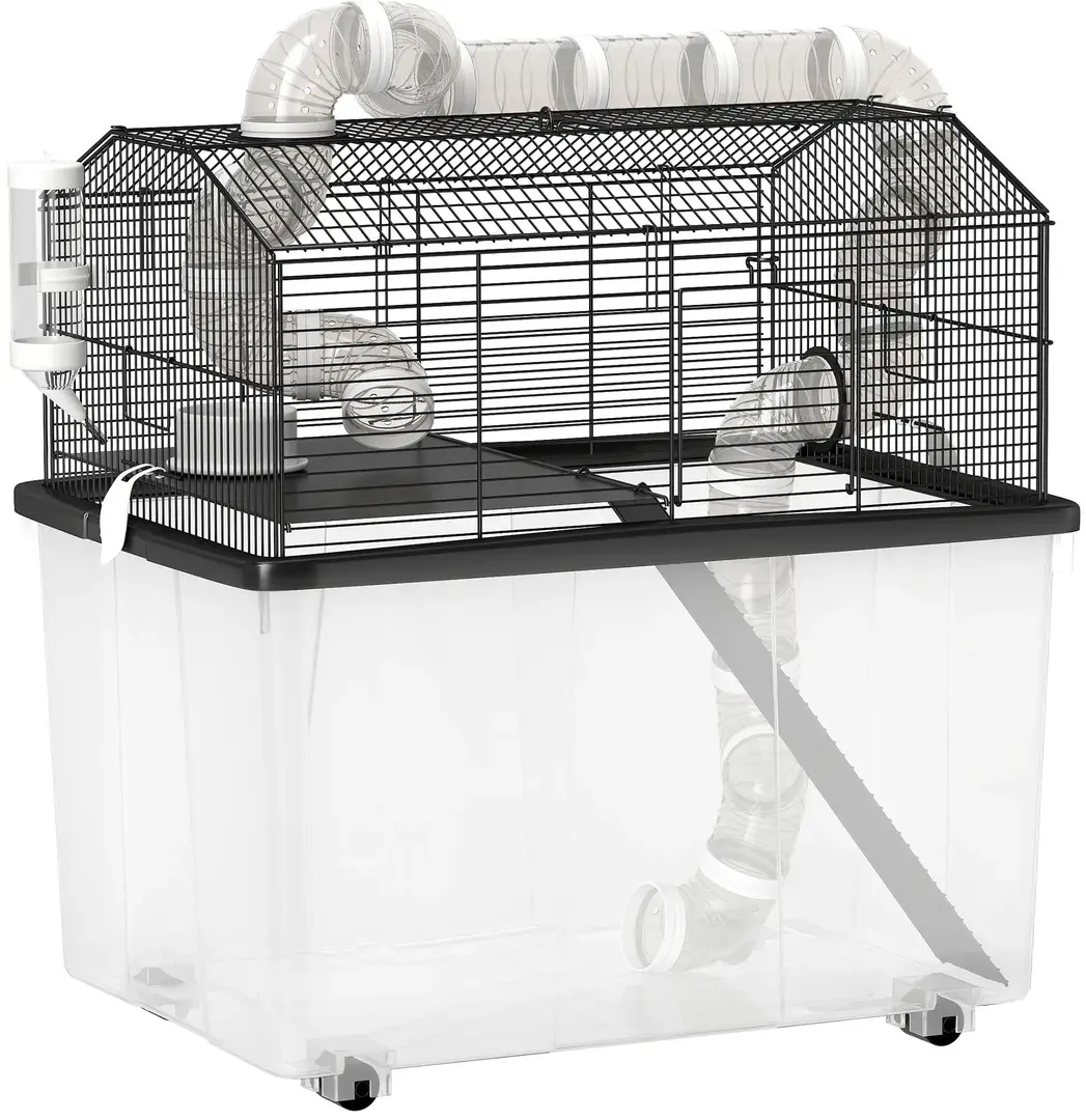 Cusca pentru hamsteri PawHut D51-475V00BK (Black) - 2
