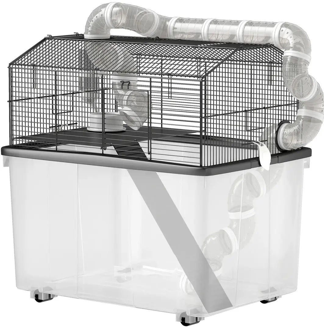 Cusca pentru hamsteri PawHut D51-475V00BK (Black) - 3