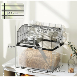 Cusca pentru hamsteri PawHut D51-475V00BK (Black) Thumb