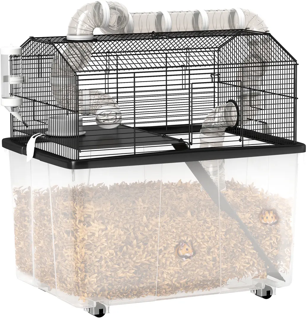 Cusca pentru hamsteri PawHut D51-475V00BK (Black)