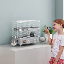 Cusca pentru hamsteri PawHut D51-482V00GY (Grey) Thumb