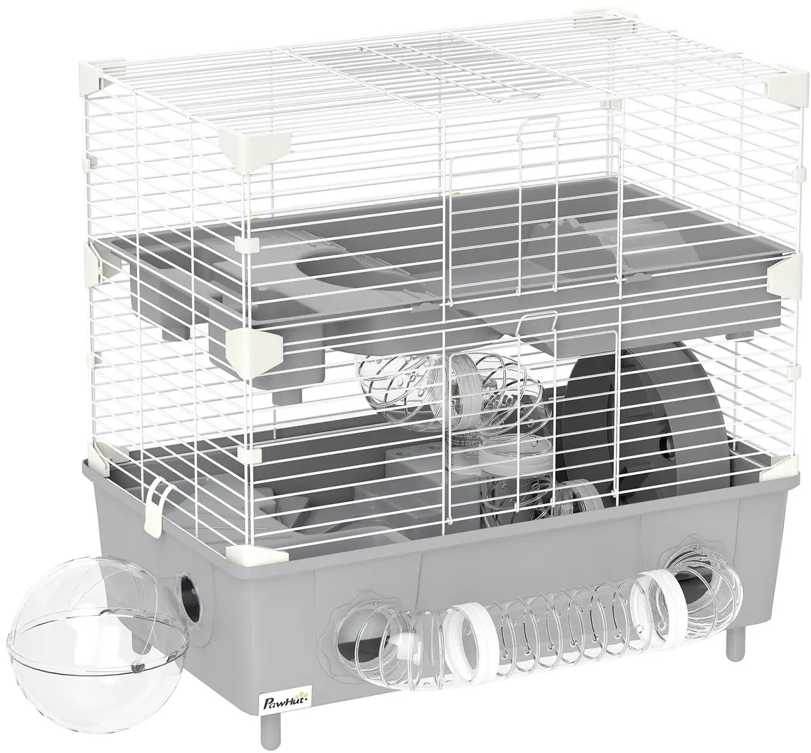 Cusca pentru hamsteri PawHut D51-482V00GY (Grey)