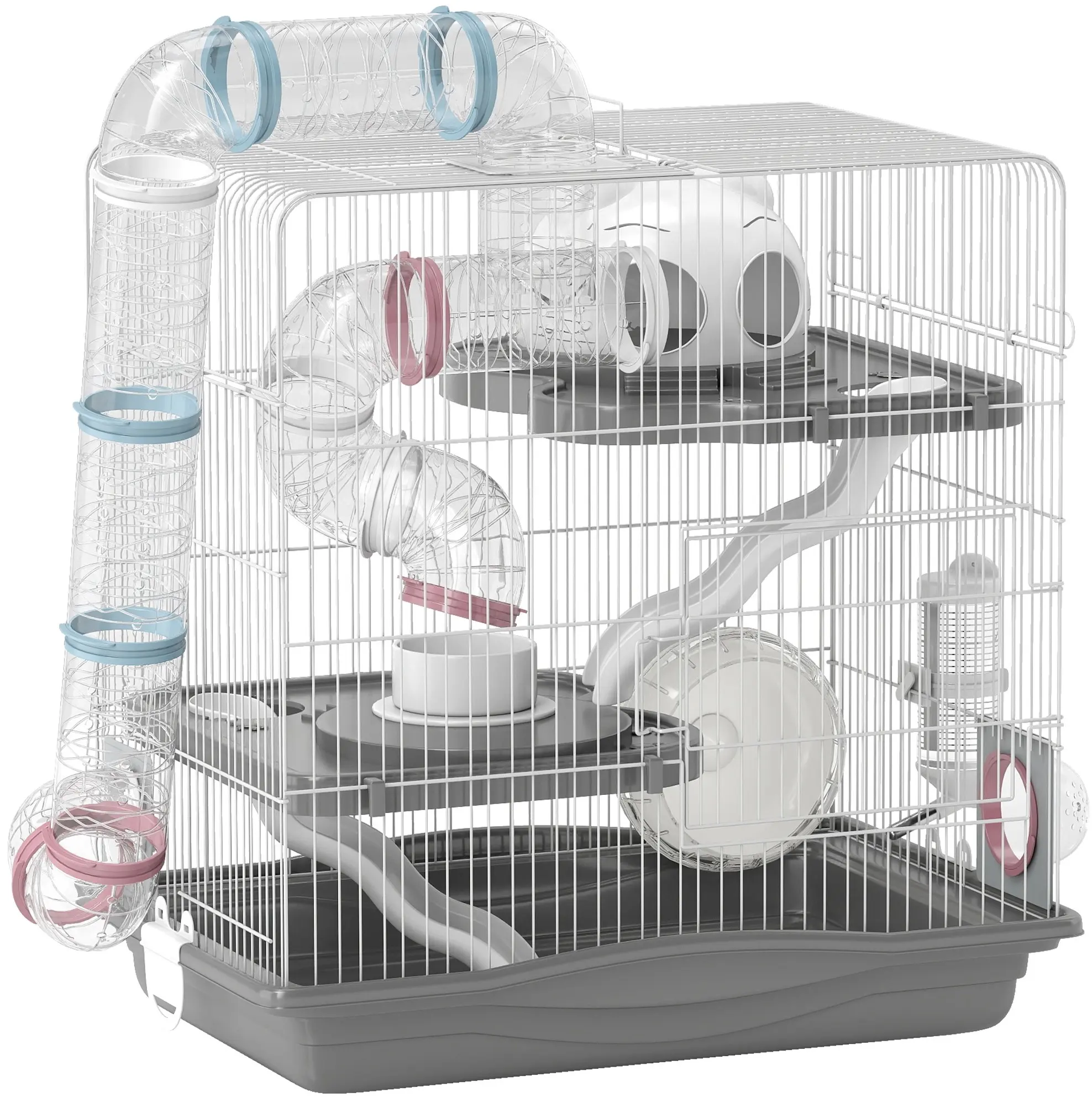 Cusca pentru hamsteri PawHut D51-524V00GY (Grey) - 2