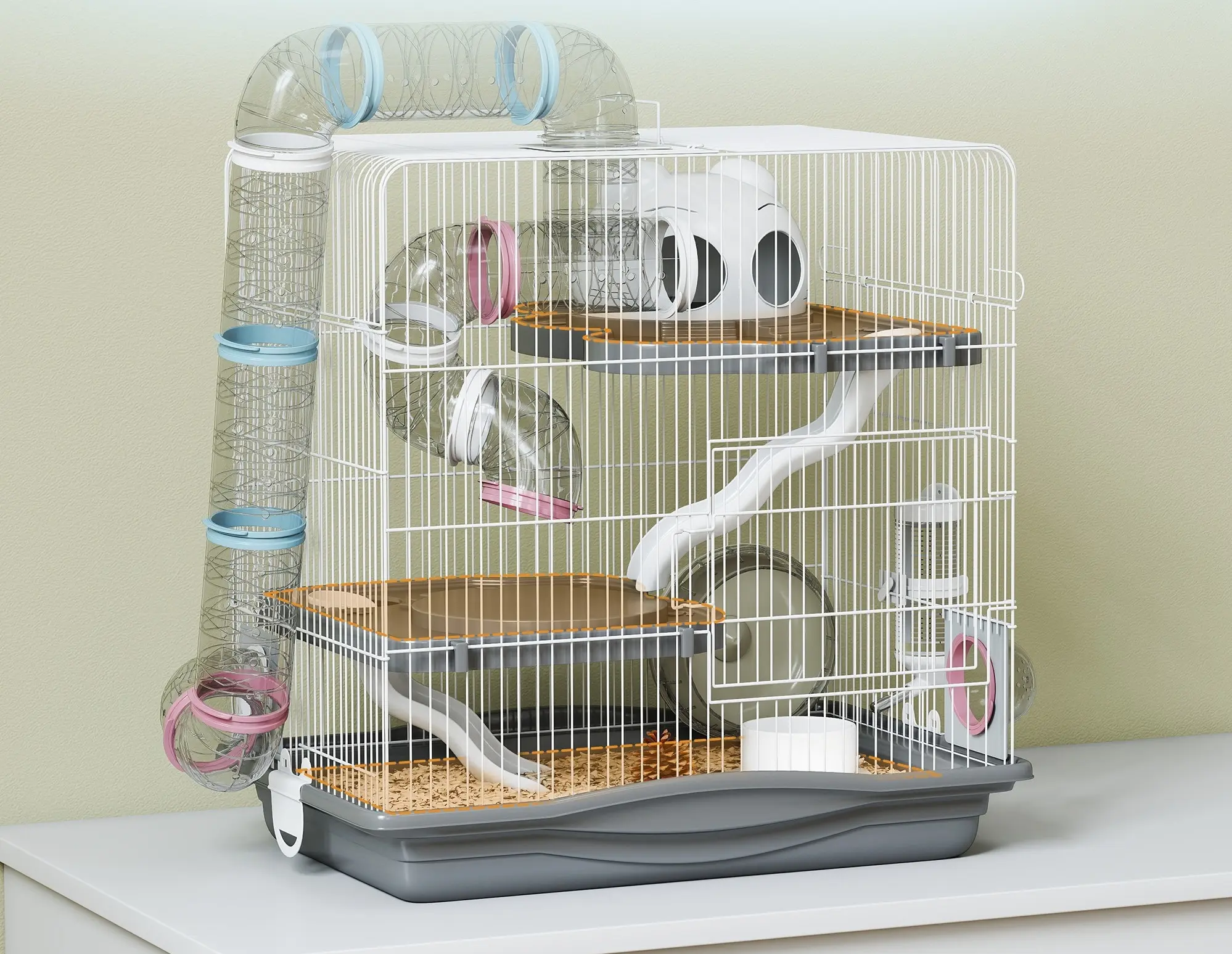 Cusca pentru hamsteri PawHut D51-524V00GY (Grey) - 4