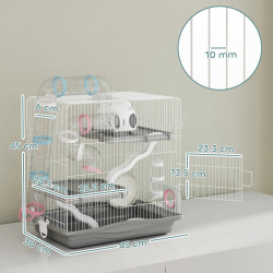 Cusca pentru hamsteri PawHut D51-524V00GY (Grey) Thumb