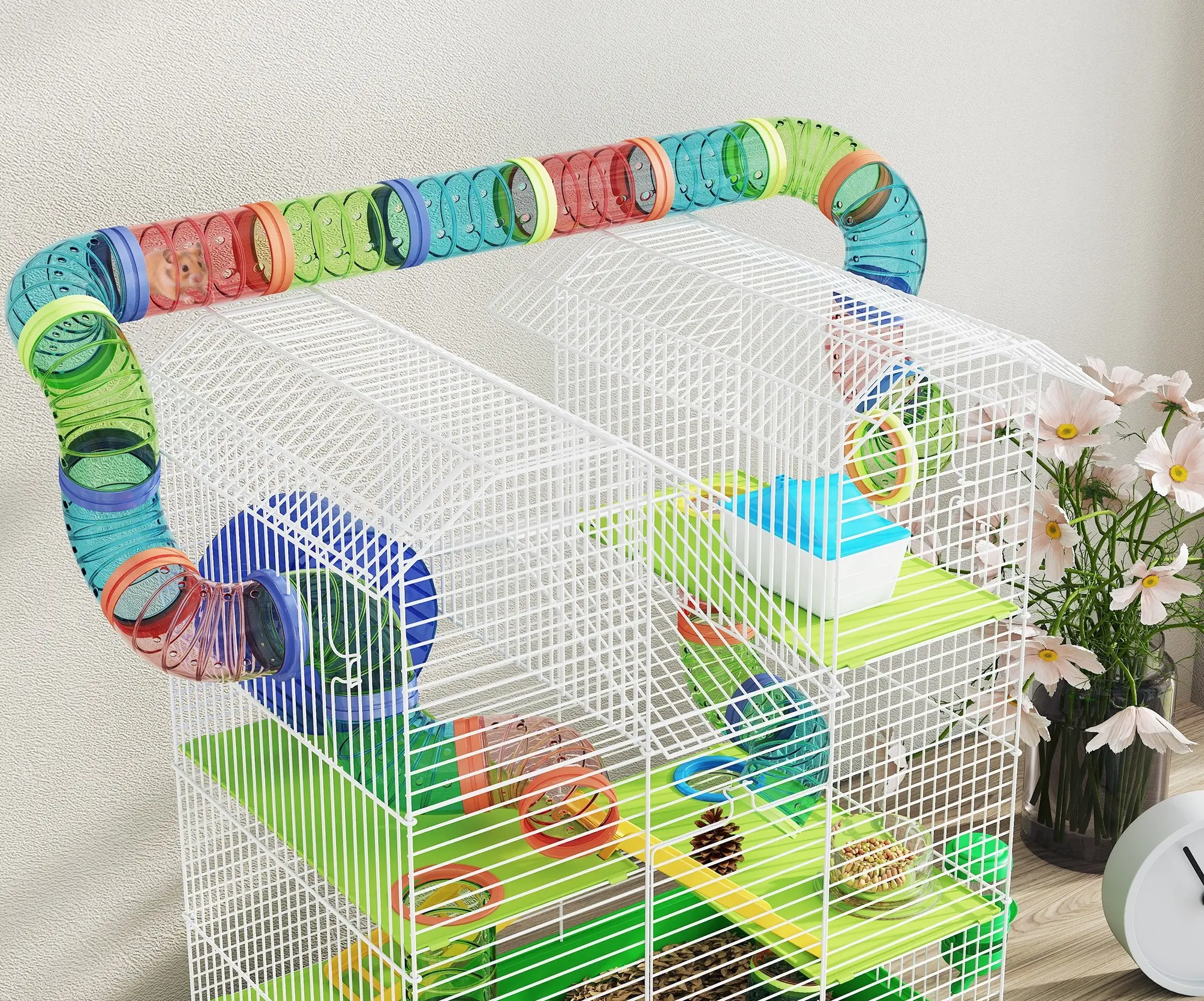 Cusca pentru hamsteri PawHut D51-526V00GY (Green) - 3