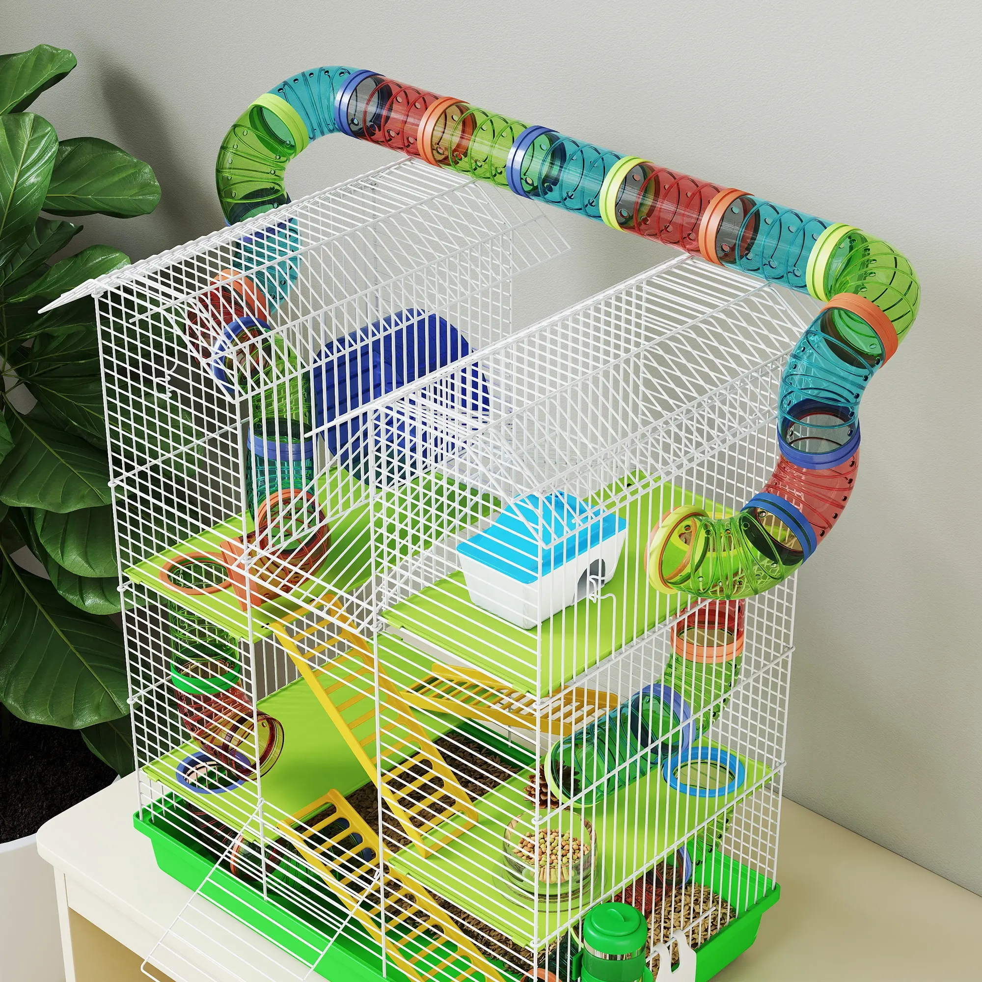 Cusca pentru hamsteri PawHut D51-526V00GY (Green) - 4