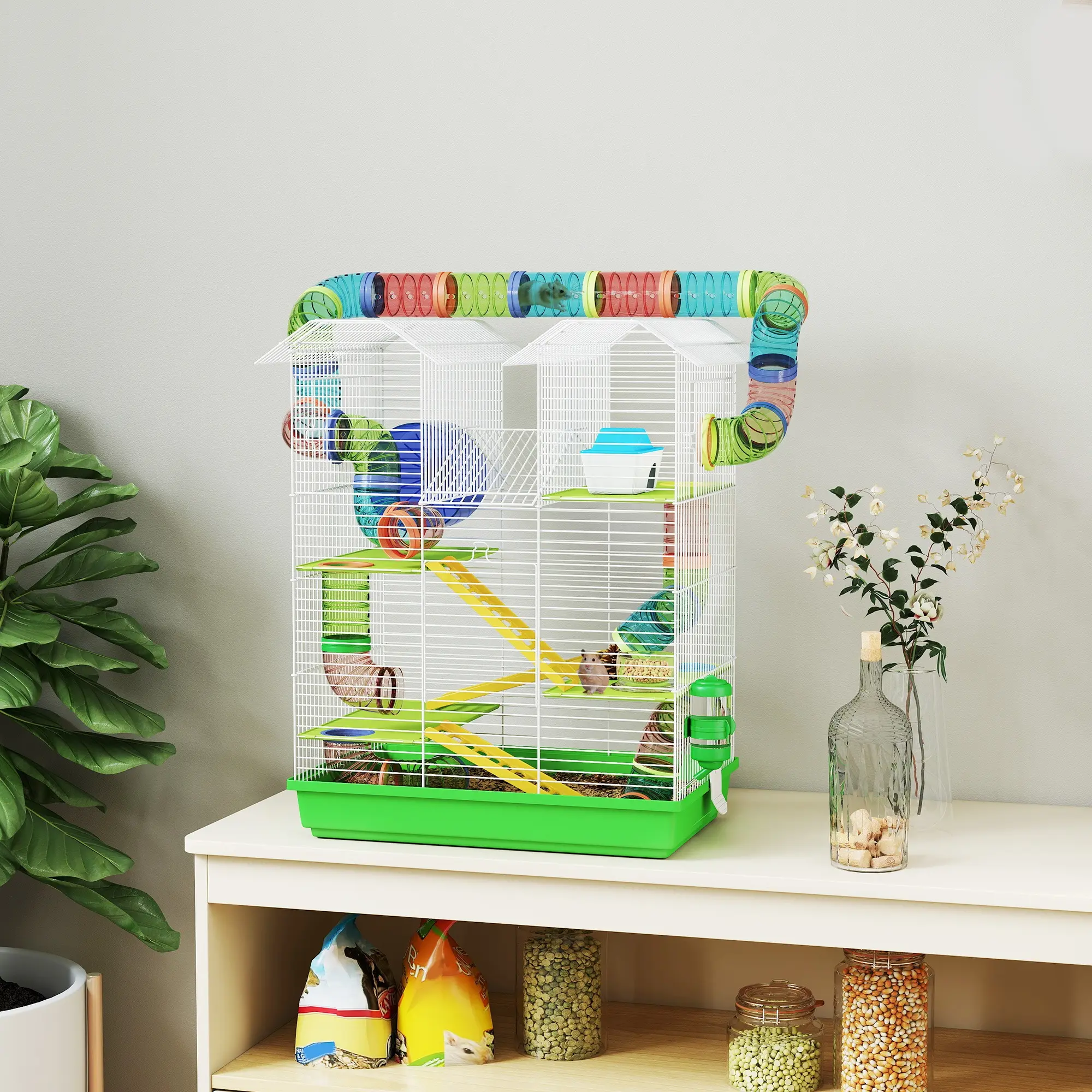 Cusca pentru hamsteri PawHut D51-526V00GY (Green) - 5
