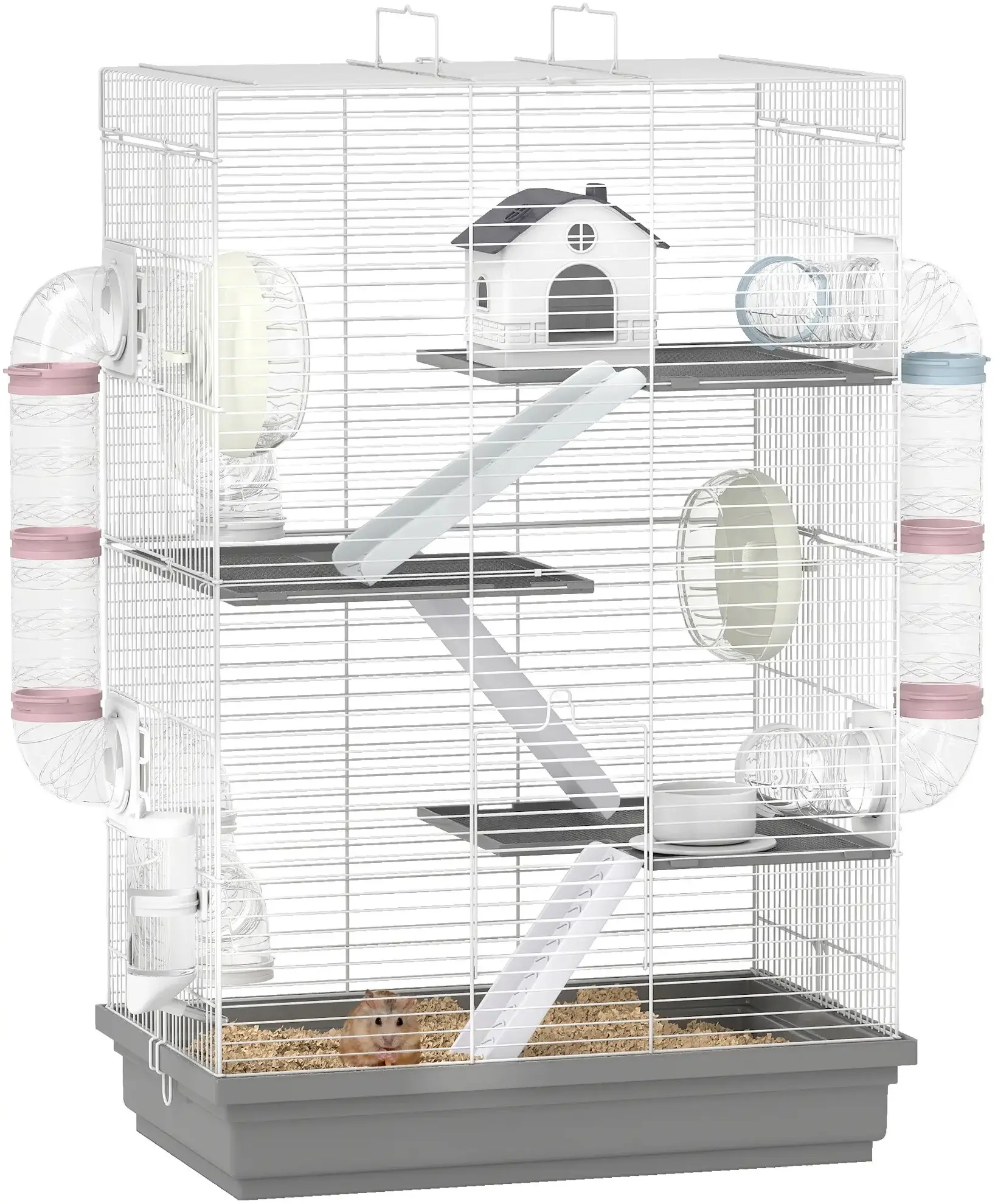 Cusca pentru hamsteri PawHut D51-526V00GY (Grey) - 2