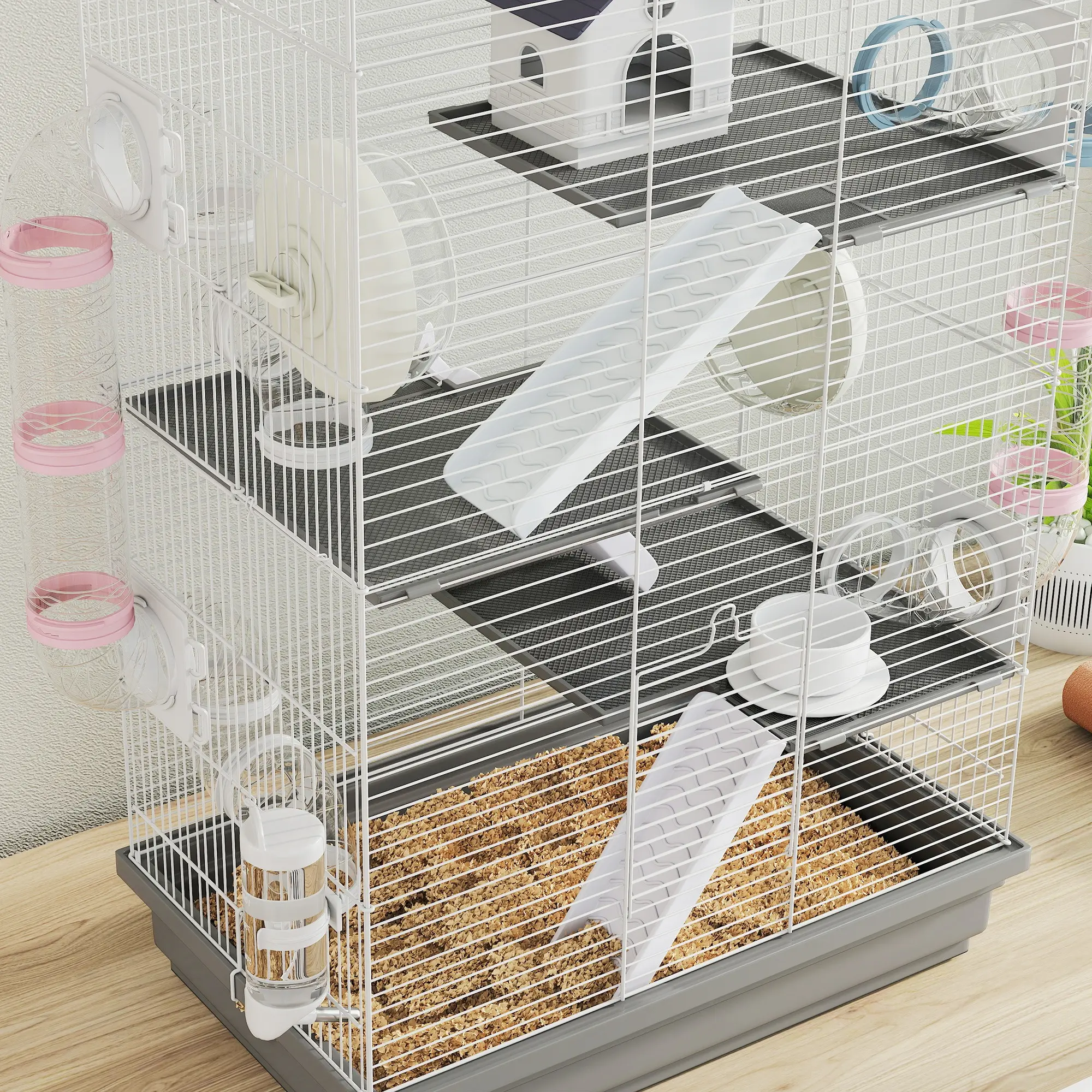 Cusca pentru hamsteri PawHut D51-526V00GY (Grey) - 3