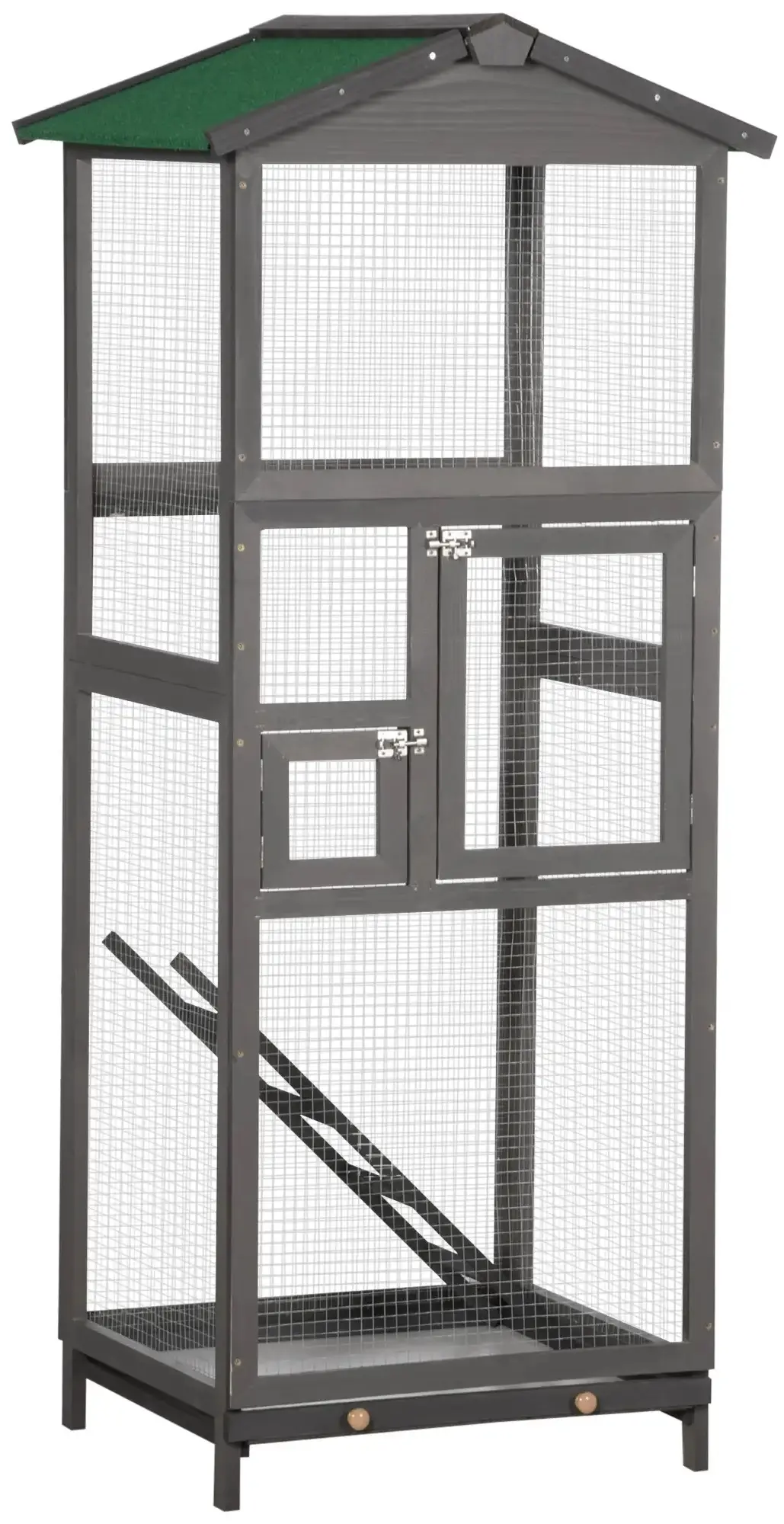 Colivie pentru pasari PawHut D10-004V00LG (Light Grey) - 2