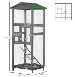 Colivie pentru pasari PawHut D10-004V00LG (Light Grey) Thumb
