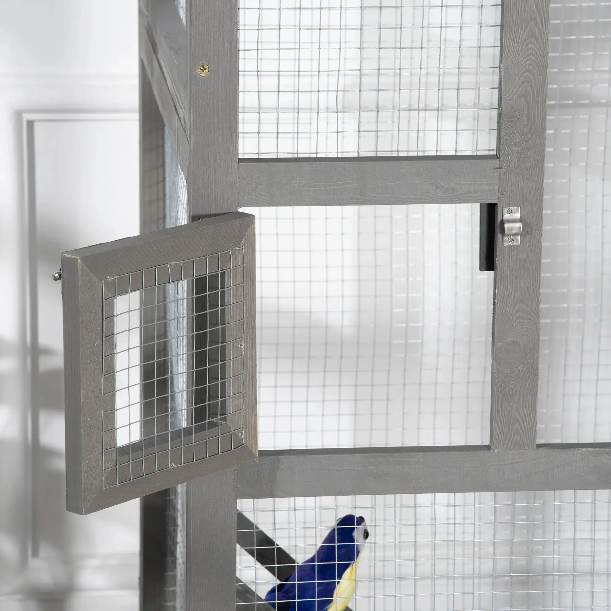 Colivie pentru pasari PawHut D10-004V00LG (Light Grey) - 4