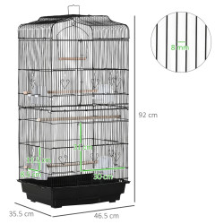 Colivie pentru pasari PawHut D10-018V01BK (Black) Thumb