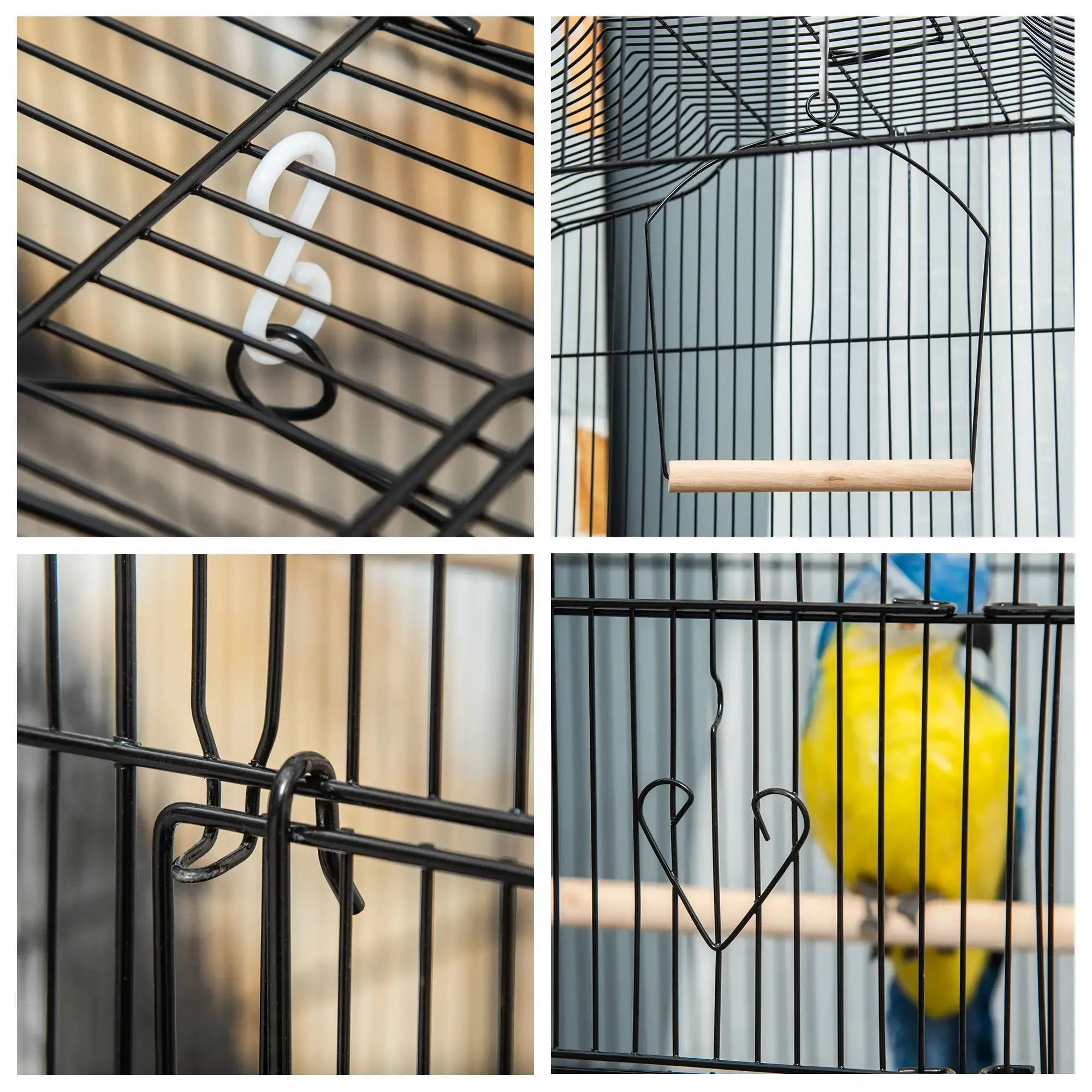 Colivie pentru pasari PawHut D10-018V01BK (Black) - 3