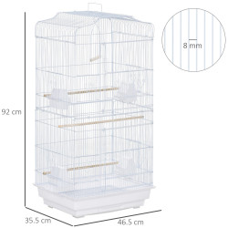 Colivie pentru pasari PawHut D10-018V01WT (White) Thumb