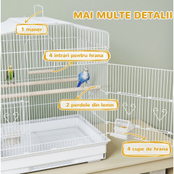 Colivie pentru pasari D10-018V03WT (White)