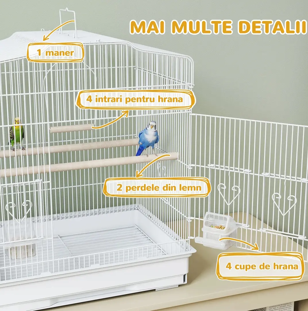Colivie pentru pasari D10-018V03WT (White)