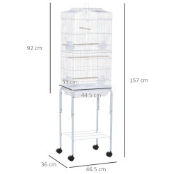 Colivie pentru pasari PawHut D10-019V01WT (White) Thumb