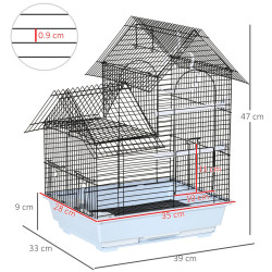Colivie pentru pasari PawHut D10-063V01WT (Black) Thumb