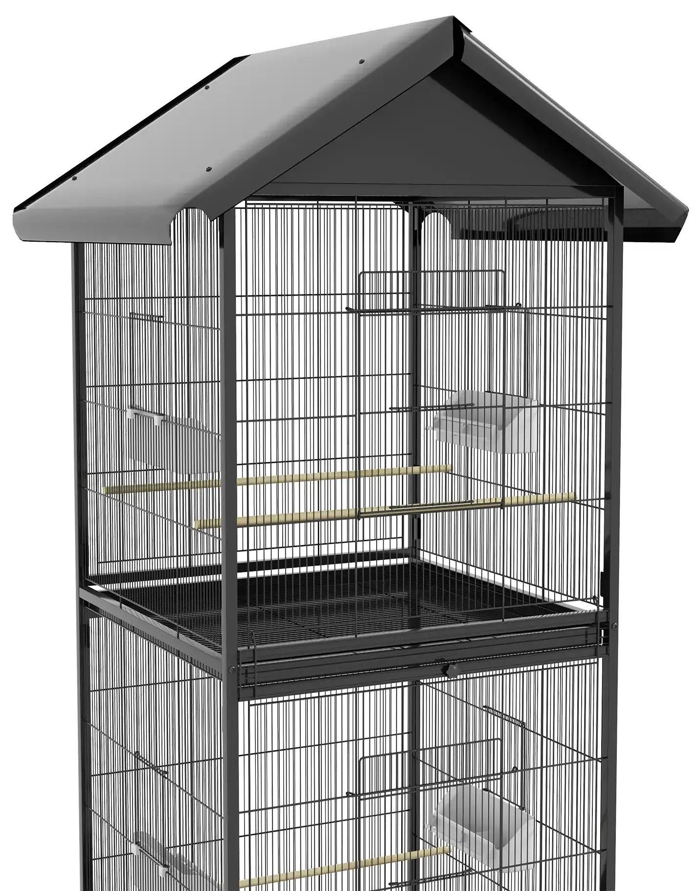 Colivie pentru pasari PawHut D10-065V01BK (Black) - 4