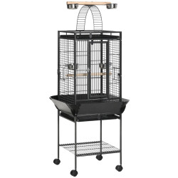 Colivie pentru pasari PawHut D10-068 (Grey/Black) Thumb