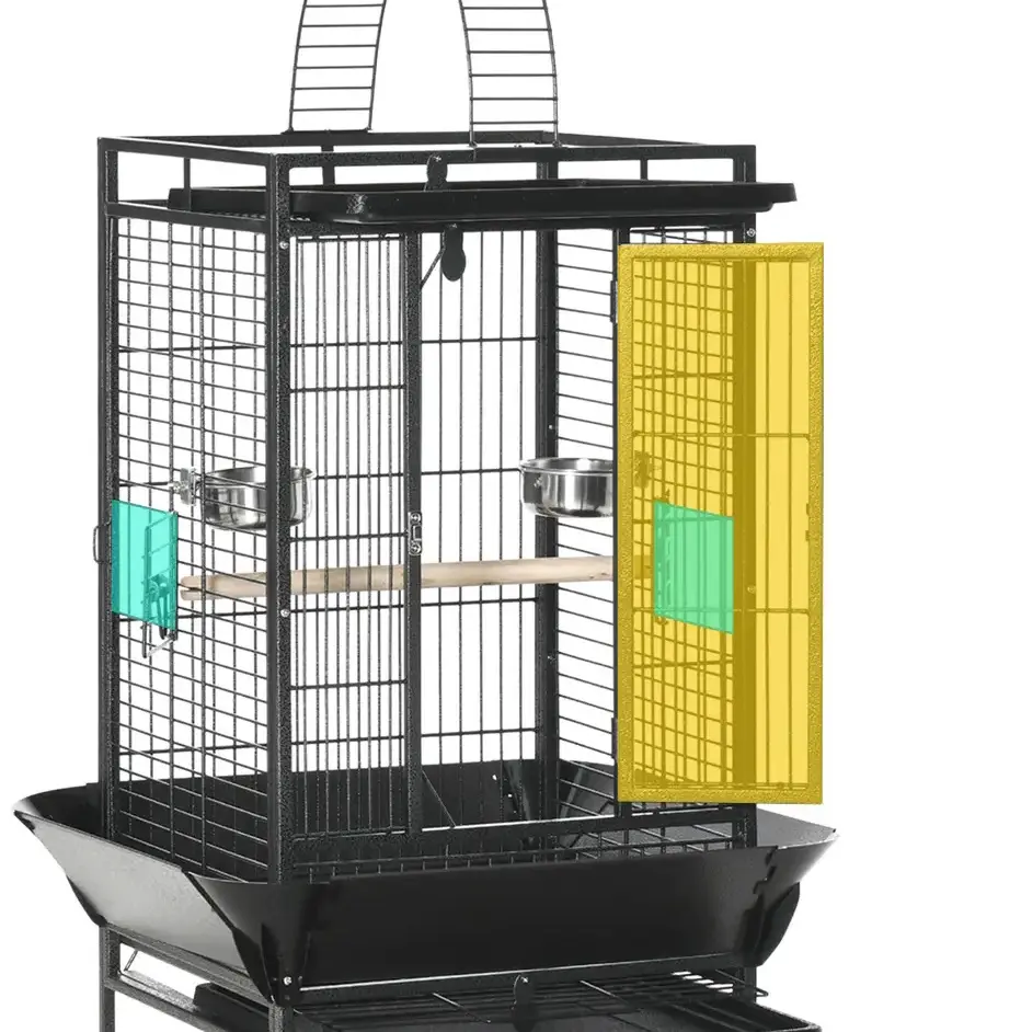 Colivie pentru pasari PawHut D10-068 (Grey/Black) - 5