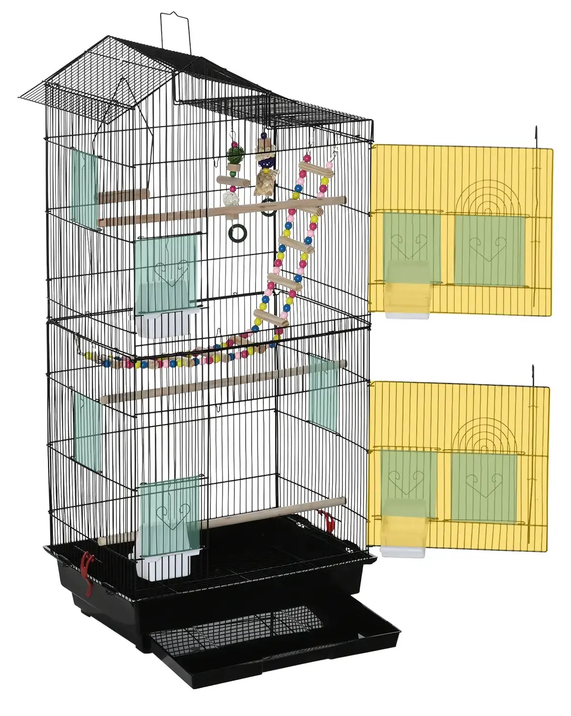 Colivie pentru pasari PawHut D10-081 (Black) - 5