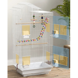 Colivie pentru pasari PawHut D10-081V00WT (White) Thumb