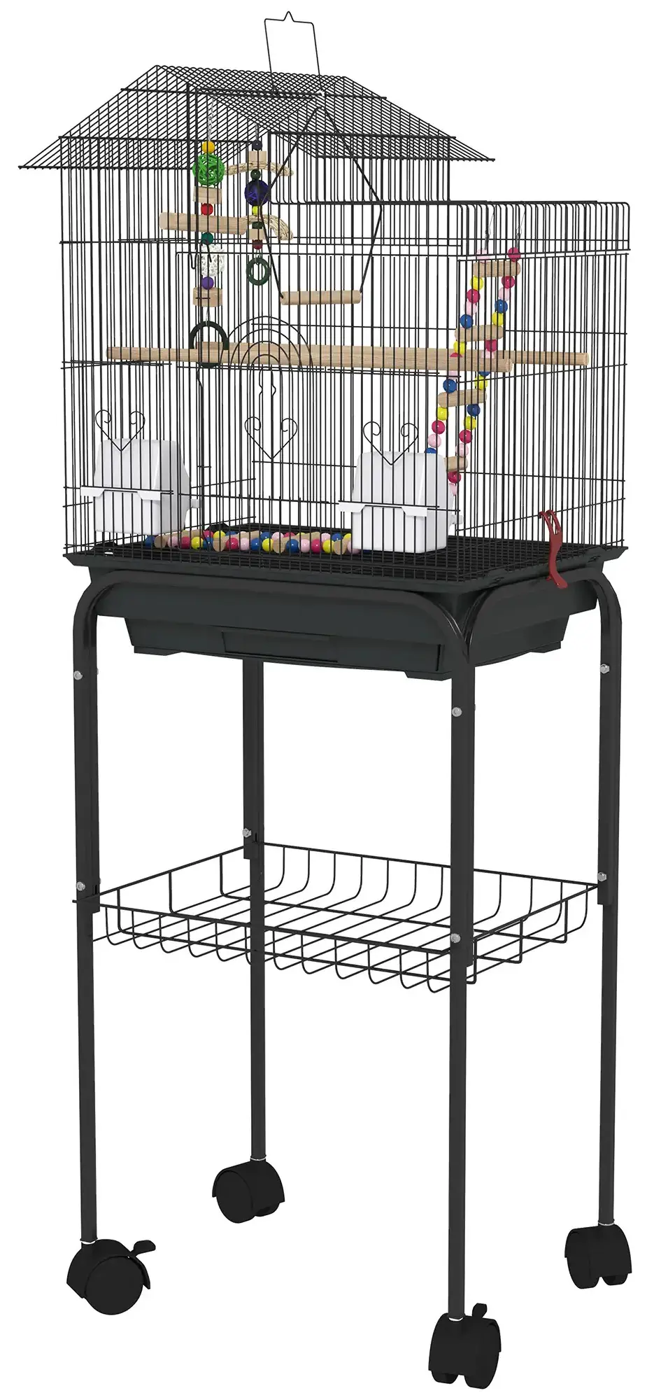 Colivie pentru pasari PawHut D10-081V01BK (Black) - 2