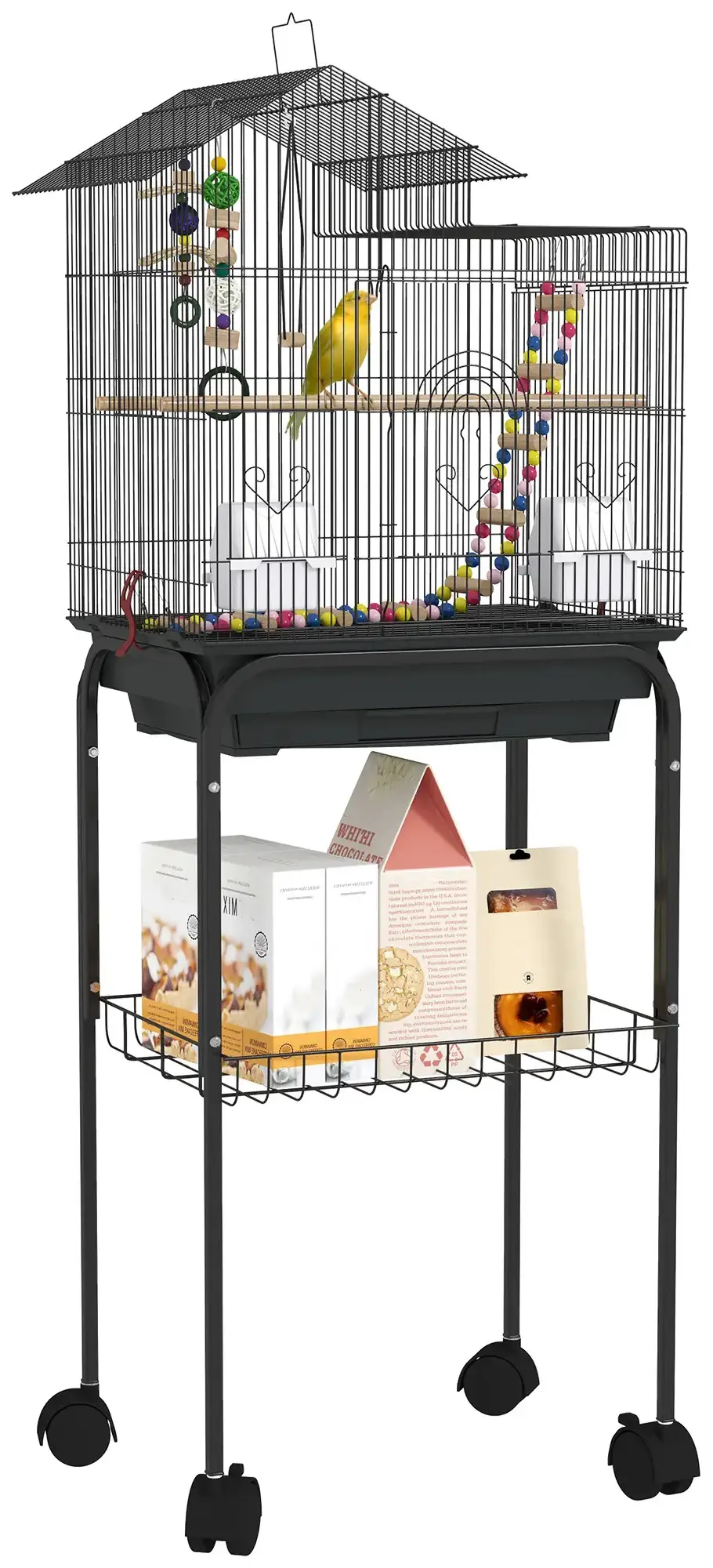 Colivie pentru pasari PawHut D10-081V01BK (Black) - 3