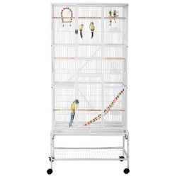 Colivie pentru pasari PawHut D10-089V00WT (White) Thumb