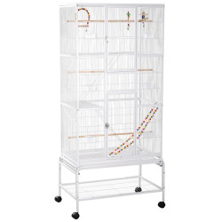 Colivie pentru pasari PawHut D10-089V00WT (White) Thumb