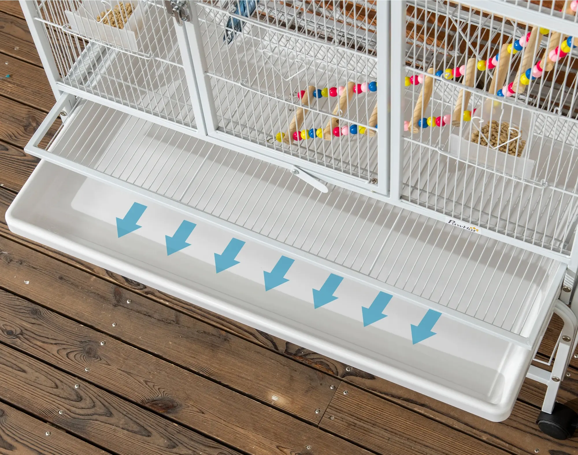 Colivie pentru pasari PawHut D10-089V00WT (White) - 5