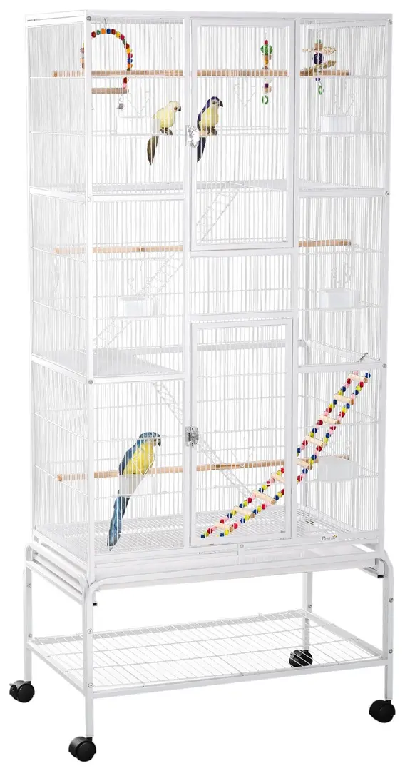 Colivie pentru pasari PawHut D10-089V00WT (White)